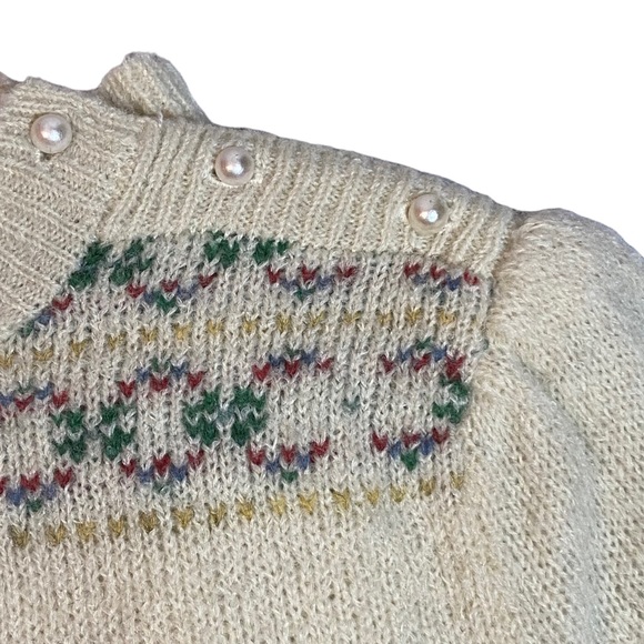 Vintage Penrose Sweater w/ Buttons on the Shoulder Sz Small - Picture 3 of 4